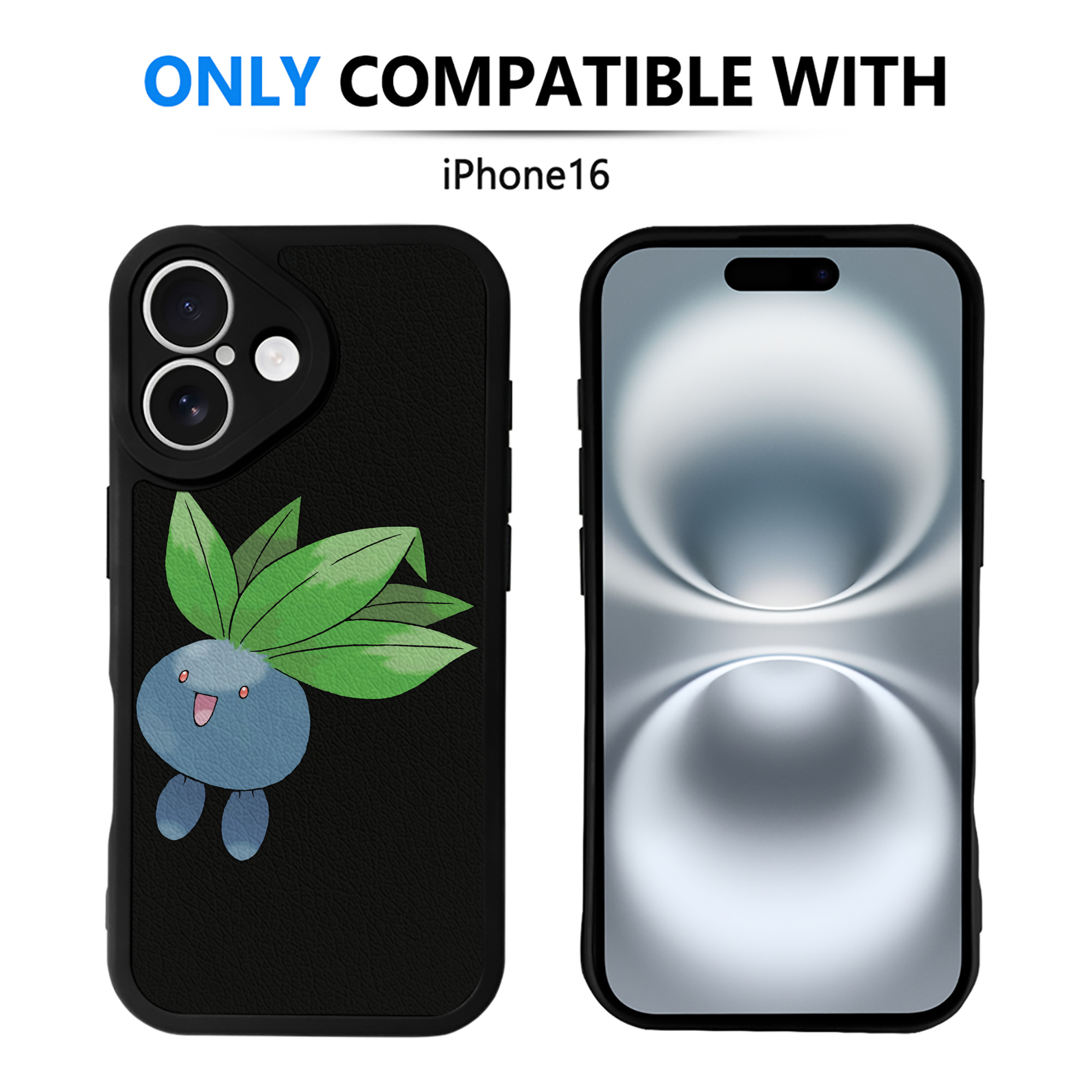 （画像用） ポケットモンスター Pokémon 【iPhone 16シリーズ対応】シリコンスマホケース（レザー調） 材質：シリコン